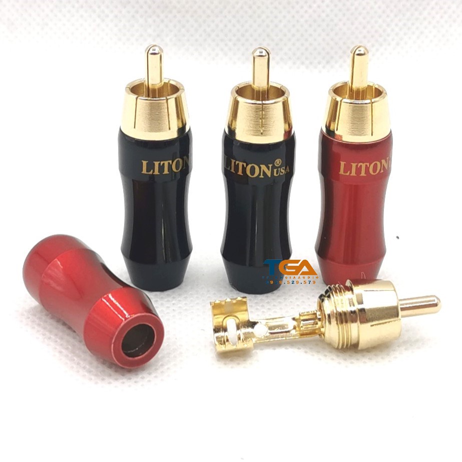 Jack rắc AV, Hoa Sen, RCA hãng Liton, chân đồng. Báo giá 1c