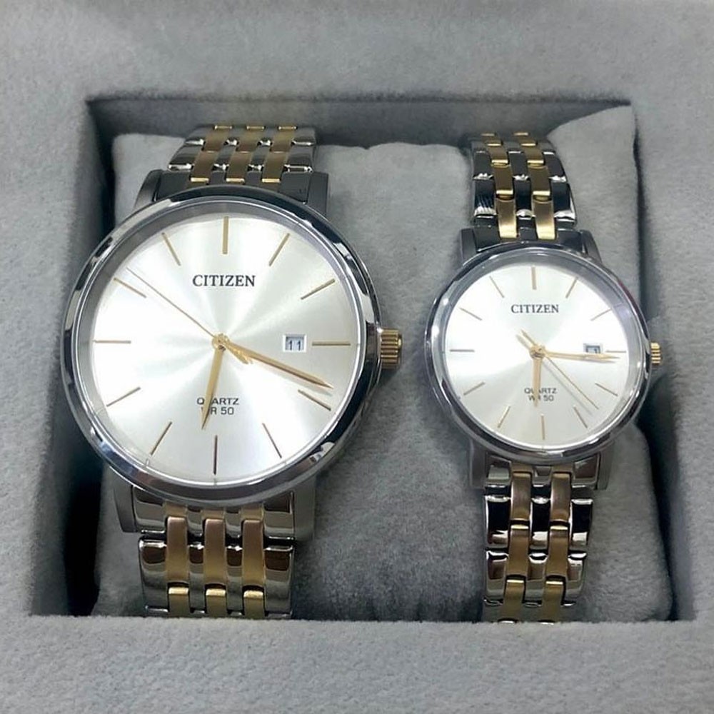 Đồng Hồ Citizen Nam Dây Kim Loại Pin-Quartz BI5074-56A - Mặt Trắng (39mm)