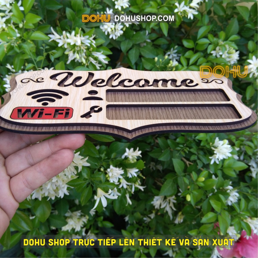 Bảng Gỗ Mật Khẩu Wifi Dán Băng Keo 2 Mặt Tiện Dụng  Phong Cách Vintage Cổ Điển Trang Trí Quán Cafe, Nhà Hàng