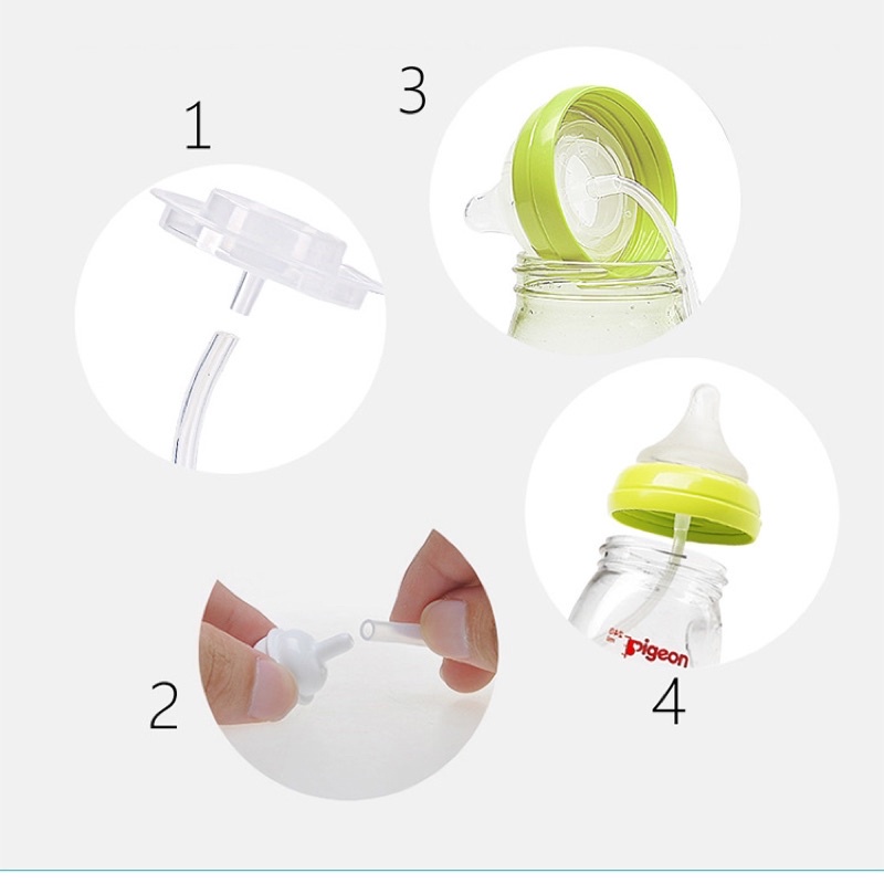 Van chống sặc bình sữa cổ rộng, cổ hẹp P17 - Dây hút chống sặc cho bé bú mọi tư thế