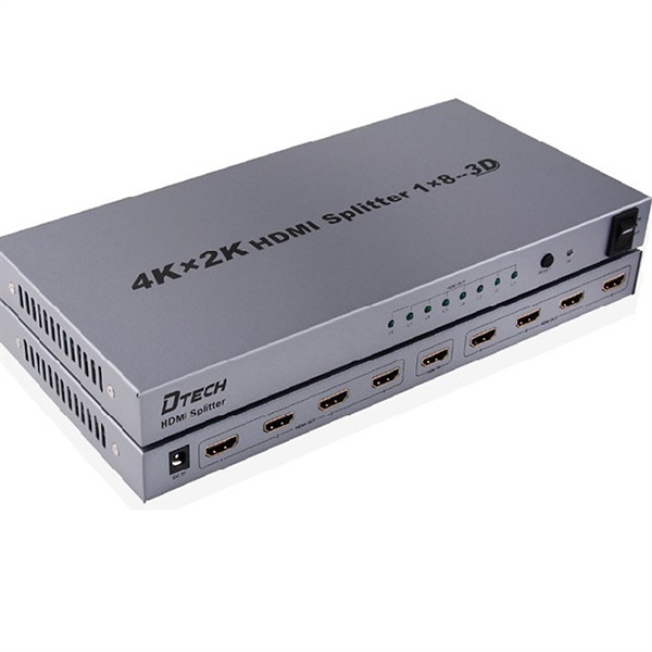 Bộ Chia HDMI Dtech DT-7148 1 ra 8 chính hãng Hỗ trợ 4K Cũ