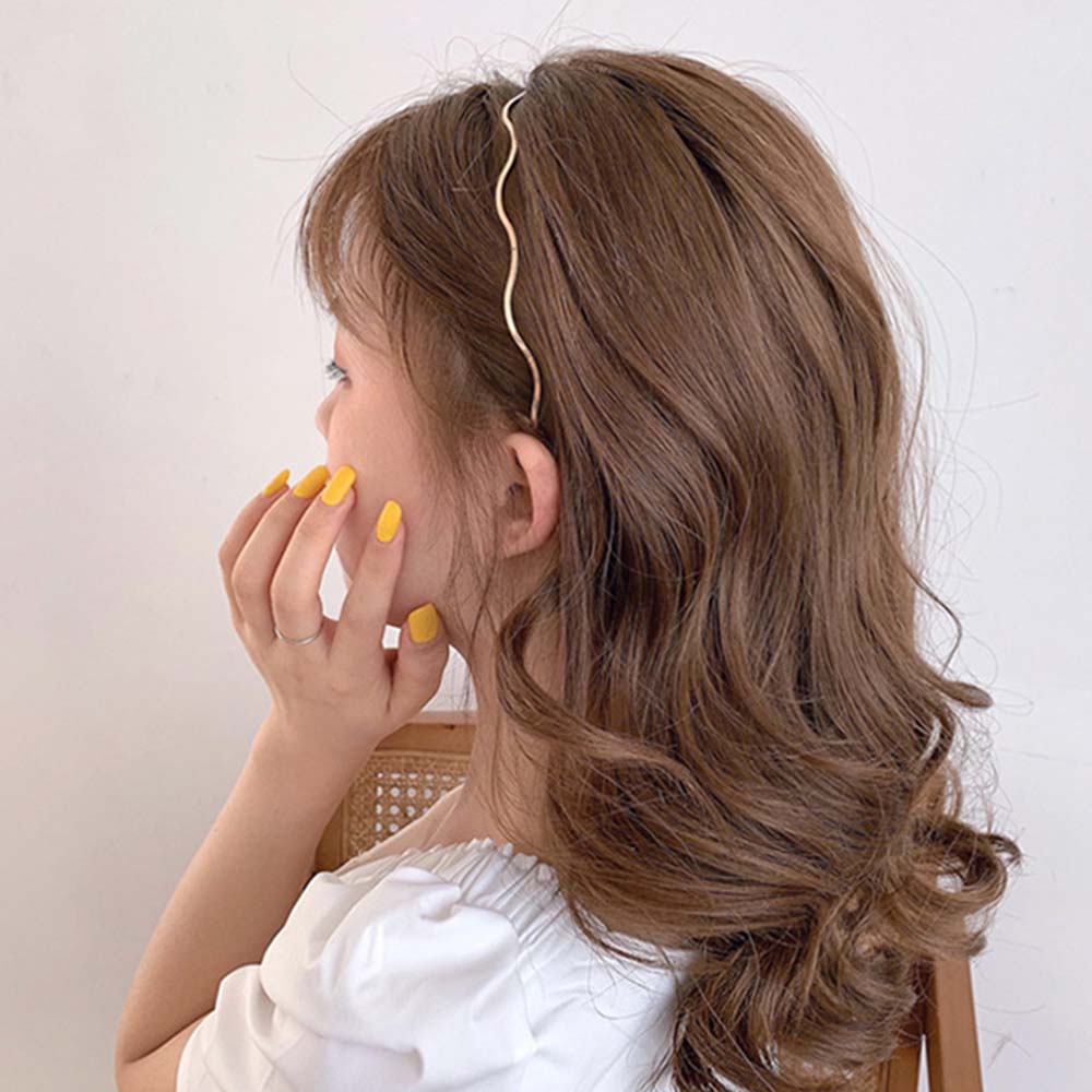 1 Băng Đô Kim Loại Xoắn Ốc Nhiều Màu Thời Trang Cho Nữ