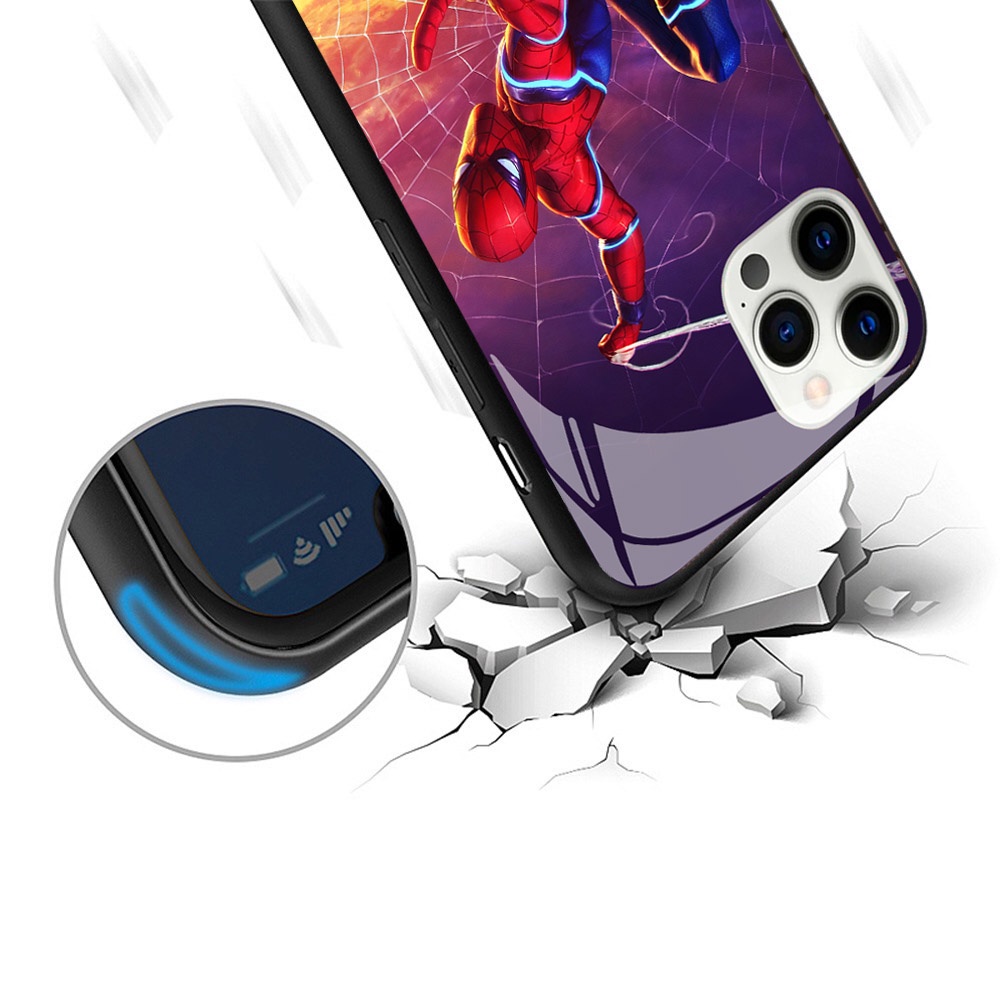 Ốp lưng iphone cao cấp spider man cho iphone 14 13 pro max 12 pro max mini 6 s 7 8 plus X r s max 11 pro max Se2020