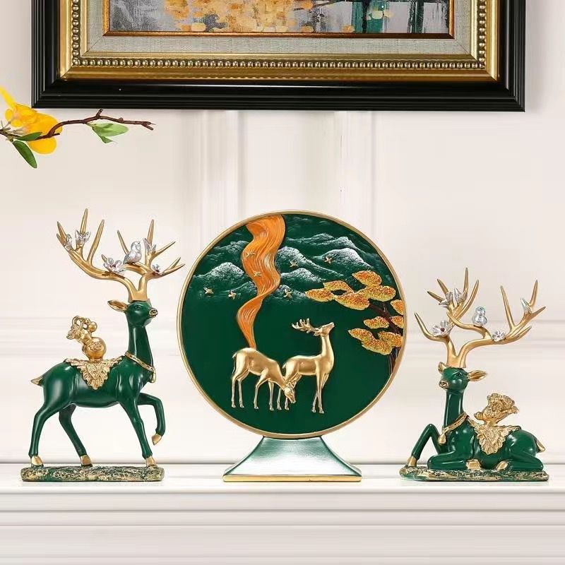 Đồ trang trí hươu nhà hiện đại, trang trí tủ TV phòng khách hiên nhà, quà tặng tân gia