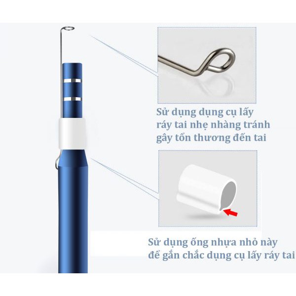 Camera nội soi tai mũi họng mini ❤️ FREESHIP ❤️ Visual Earwax Clean Tool + tặng kèm hộp đựng | WebRaoVat - webraovat.net.vn