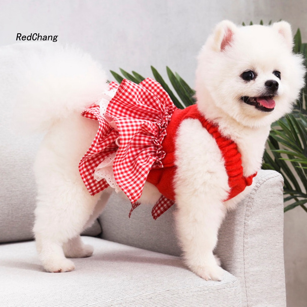 Rc ~ Đầm Mùa Hè Viền Bèo Nhún Thoáng Khí Cho Cún Cưng
