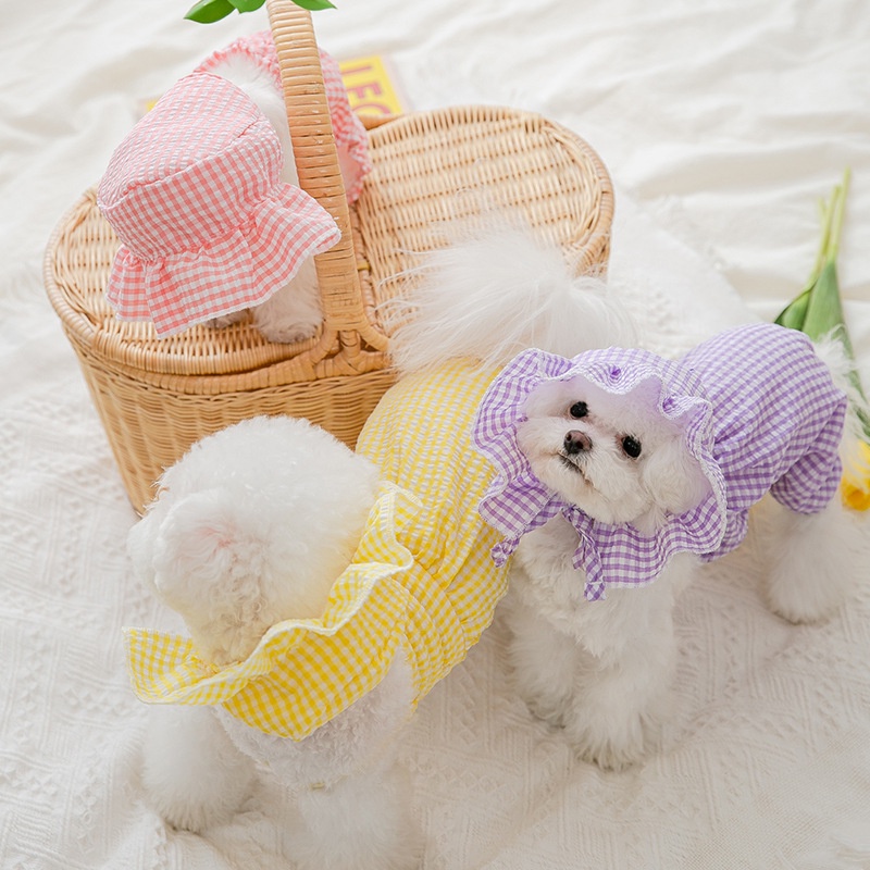 Đầm Yếm Vải Mỏng Thời Trang Mùa Hè Dễ Thương Cho Thú Cưng
