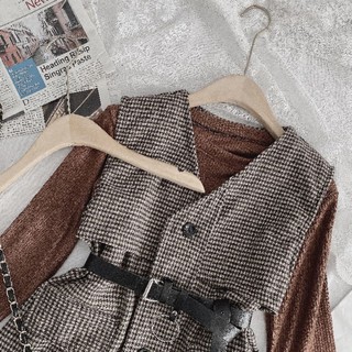 Set dạ zic zac kèm đai