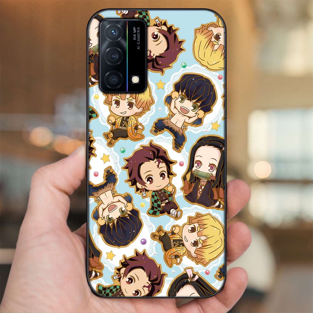 Ốp lưng Oppo K9 viền đen in hình Zenitsu Kimetsu no Yaiba