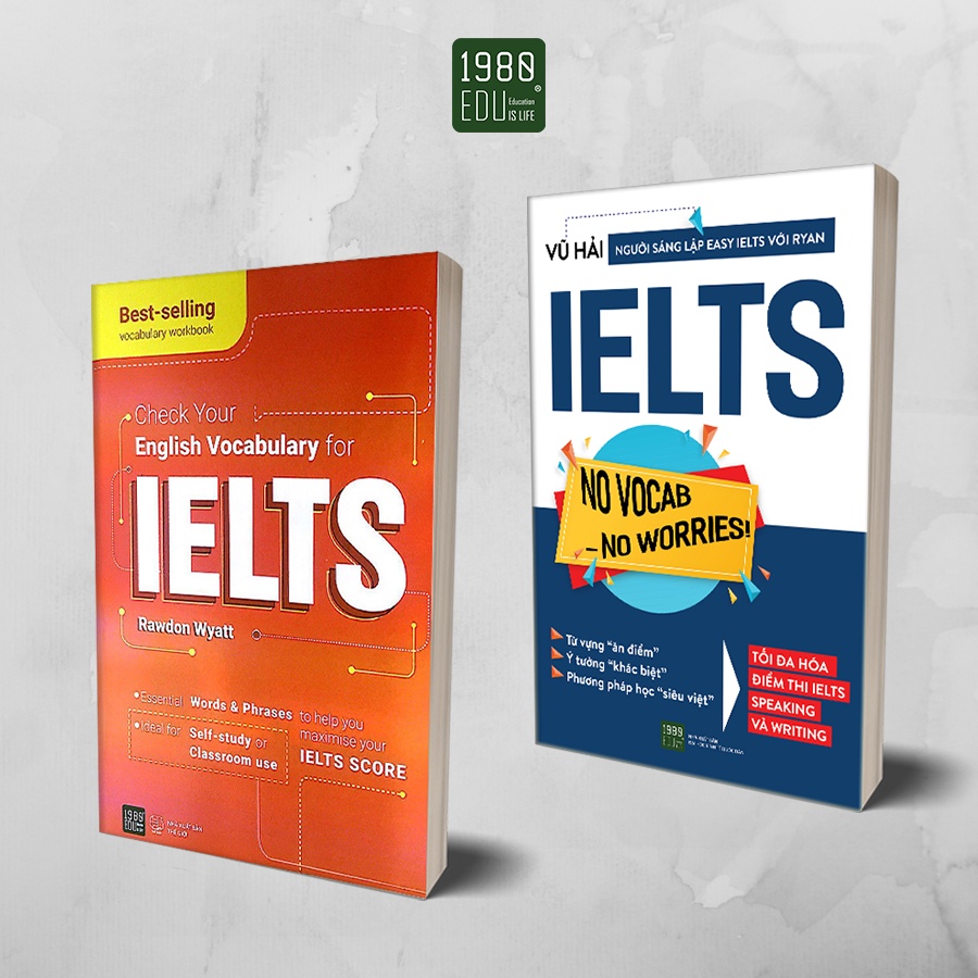 Sách - Combo Check Your English Vocabulary For Ielts + No Vocab - No Worries - 1980BOOKS