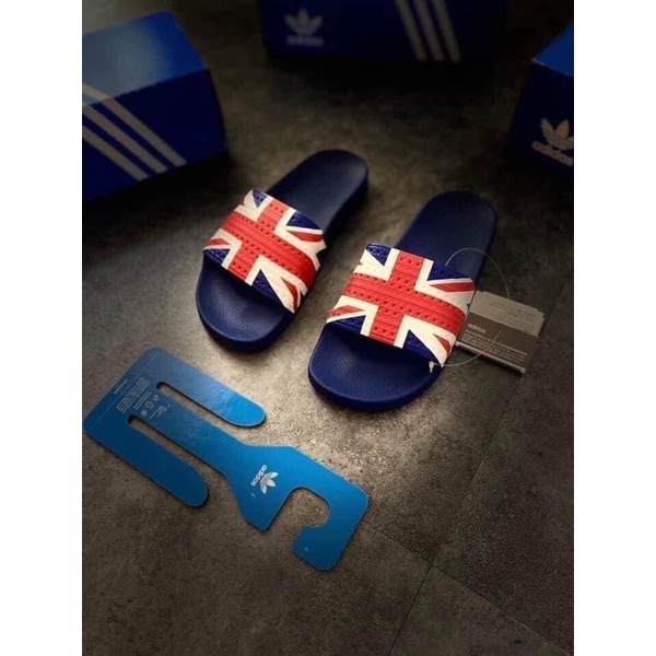 Dép adidas adilette in hình cờ anh Nhập Khẩu chính hãng