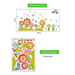 decal dán tường hoa hướng dương