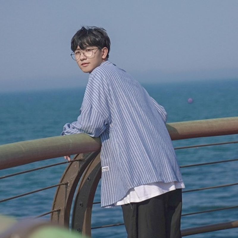 Áo sơ mi tay dài kẻ sọc thời trang Hàn quốc cho nam