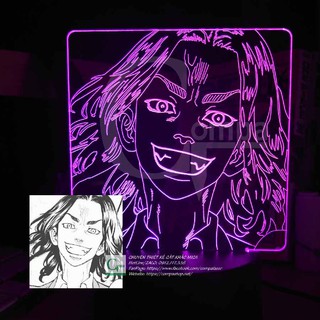 [ĐÈN NGỦ ANIME LED 3D] Đèn Ngủ Tokyo Revengers Keisuke Baji Type 02 ATKR0502 16 màu tùy chỉnh