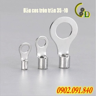 Đầu cos tròn bằng đồng 10cái, đầu cốt dây điện 14mm, 16mm, 38mm RNB14-6/ 22-10/ 38-10