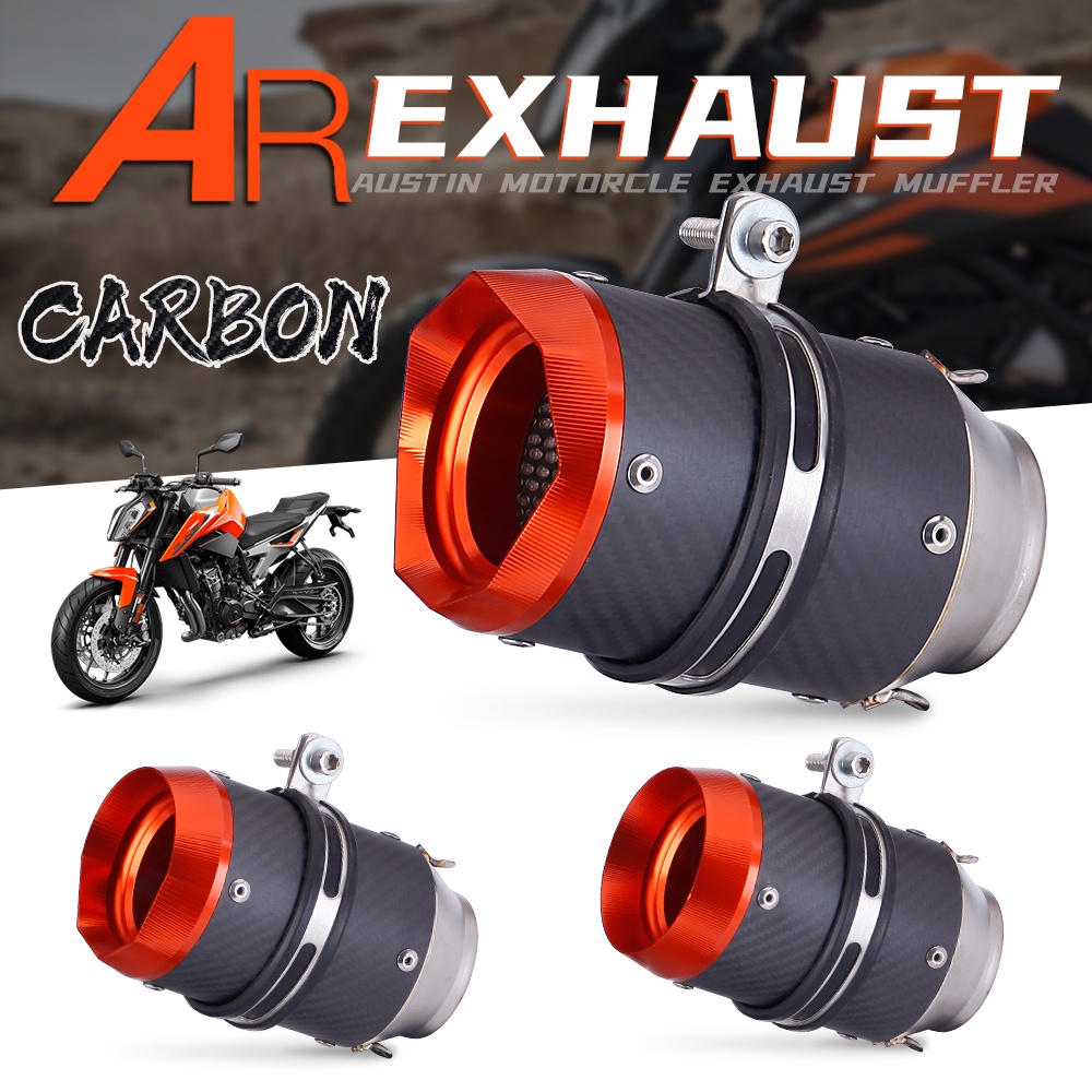 Đuôi Ống Pô Bằng Sợi Carbon Cao Cấp Cho Xe Mô Tô Kawasaki Z800 AR ZX6R KTM