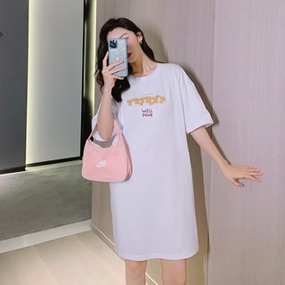 Váy Suông Đầm Suông In Chữ Đẹp From Rộng Dáng Dài Tới 75kg Hot Trending TTDS0324 #4