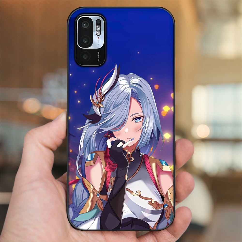 Ốp lưng Xiaomi Redmi Note 10 5G viền đen in hình Shenhe Genshin Impact