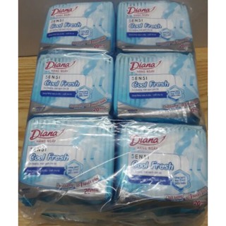 Combo 6 gói BVS Diana Sensi Cool Fresh hàng ngày,gói 20 miếng