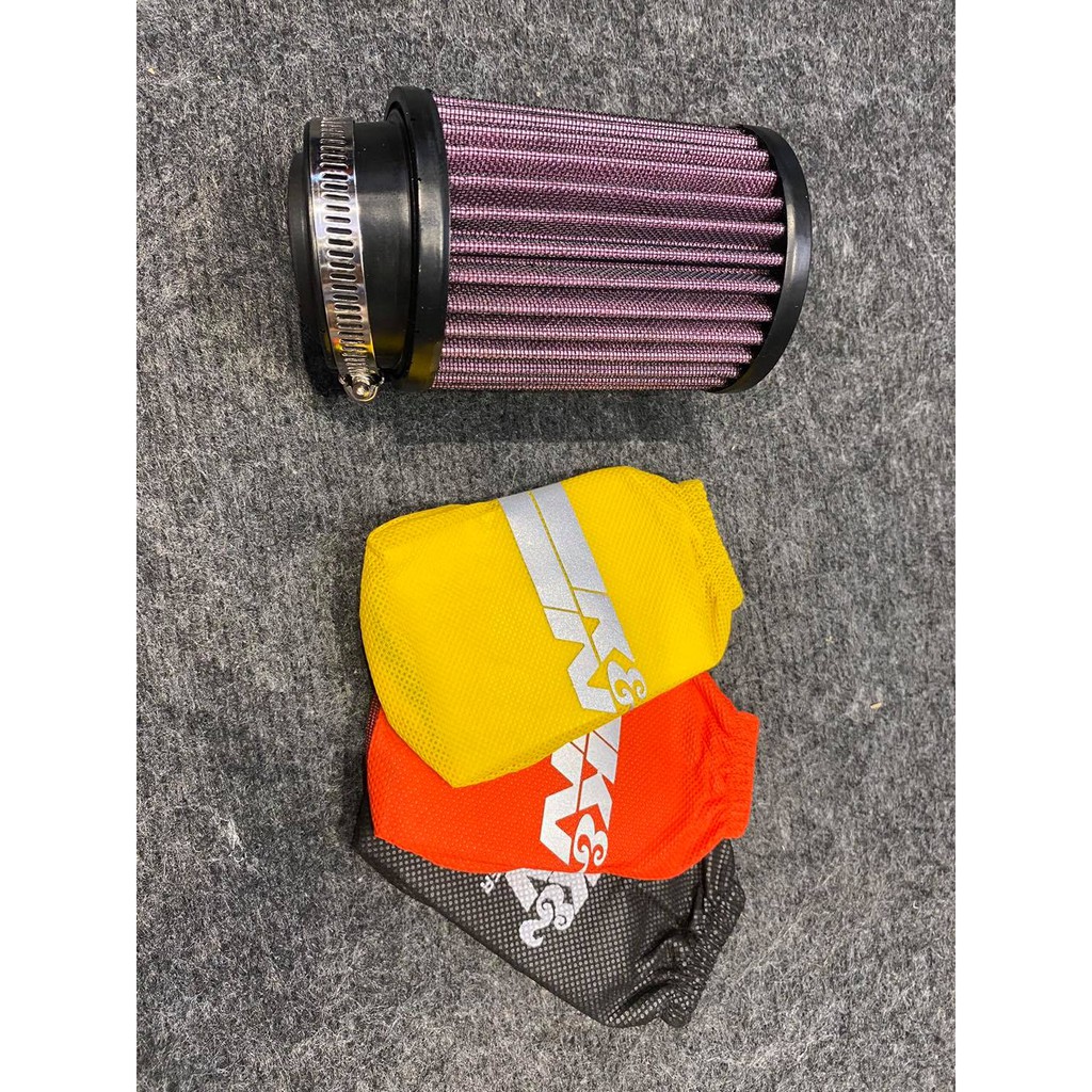 Lọc Gió Trụ K&amp;N kèm  Áo mưa dành cho các dòng xe xăng cơ và Fi wav si ex satria winer Sirirus sonic