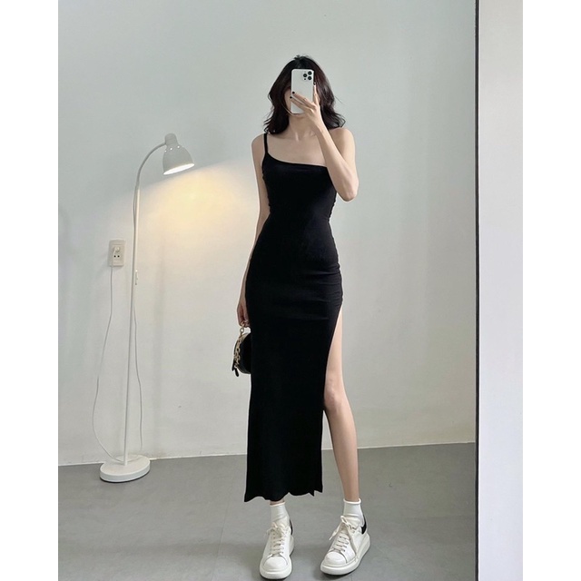 Đầm Ôm Body Xẻ Tà 1 Dây Siêu Xinh