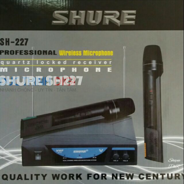 Bộ Micro Karaoke Không Dây SHURE SH - 227