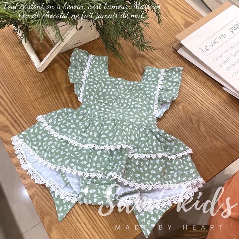Váy cho bé - Romper xô Muslin điệu đà cho bé MỀM THOÁNG MÁT SAMIKIDS