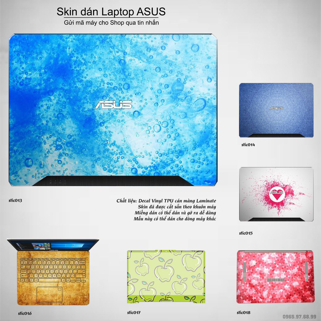 Skin dán Laptop Asus in hình Hoa văn sticker _nhiều mẫu 3 (inbox mã máy cho Shop)