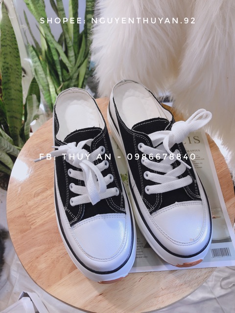 Giày sục thể thao nữ đế bánh mì 7cm  Giày thể thao độn đế hở gót
