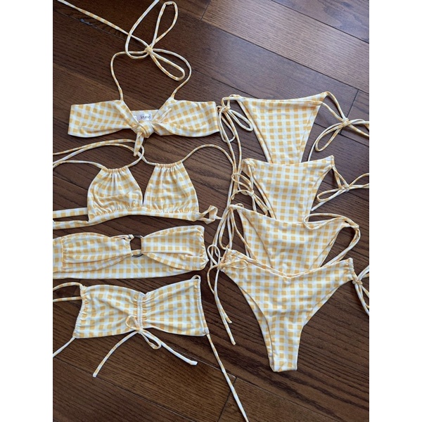 Jeune Bikini - Hoạ tiết kẻ vàng