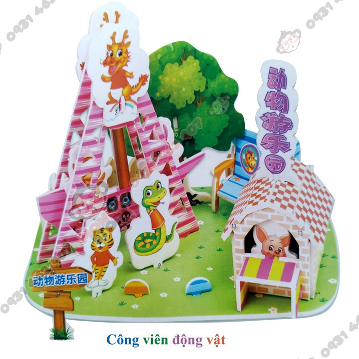 Bộ xếp hình 3d puzzle cho bé, ghép hình sáng tạo