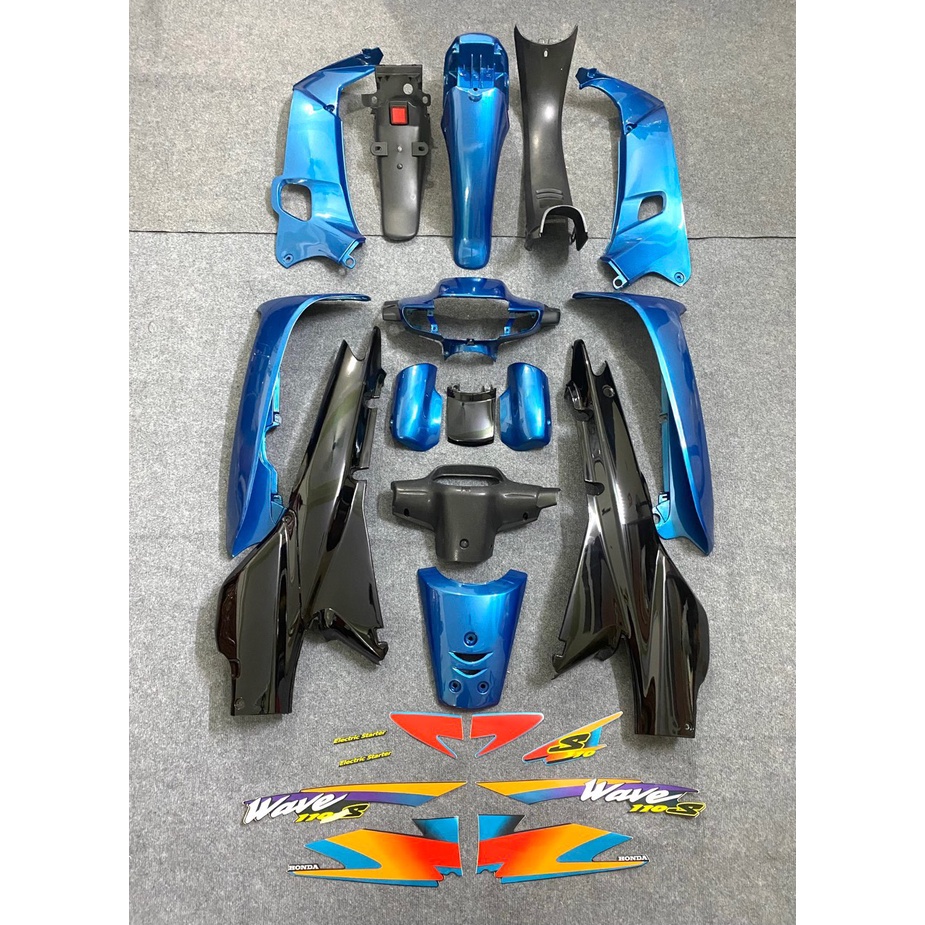 VỎ NHỰA WAVE ALPHA 2002, LẮP CHO WAVE ALPHA, WAVE ZX, WAVE THÁI ĐỦ MÀU KÈM TEM