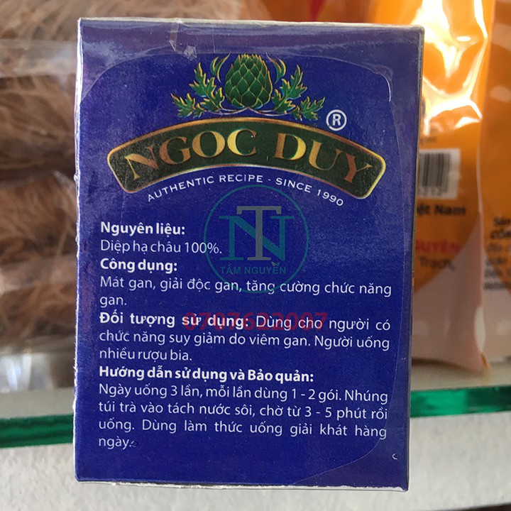 Trà Diệp Hạ Châu Ngọc Duy 20 túi lọc-Giải độc gan,mát gan