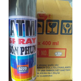 Sơn xịt atm spray màu xám a220