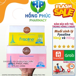 Nước muối sinh lý Fysoline của Pháp ⚡Chính Hãng⚡ - Màu hồng và màu vàng