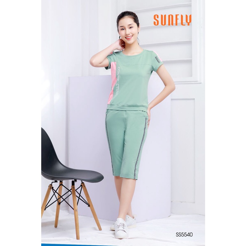 Hãng sunfly - Mẫu cotton lửng dáng trẻ trung ss5540
