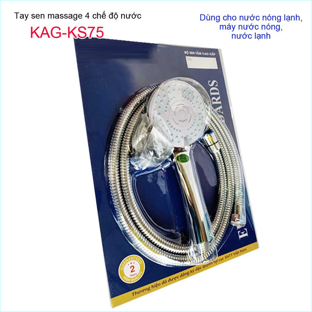 Vòi sen tắm cao cấp KAG-KS75 trọn bộ, Best Sales shower head vòi sen tia nước mạnh sử dụng tốt