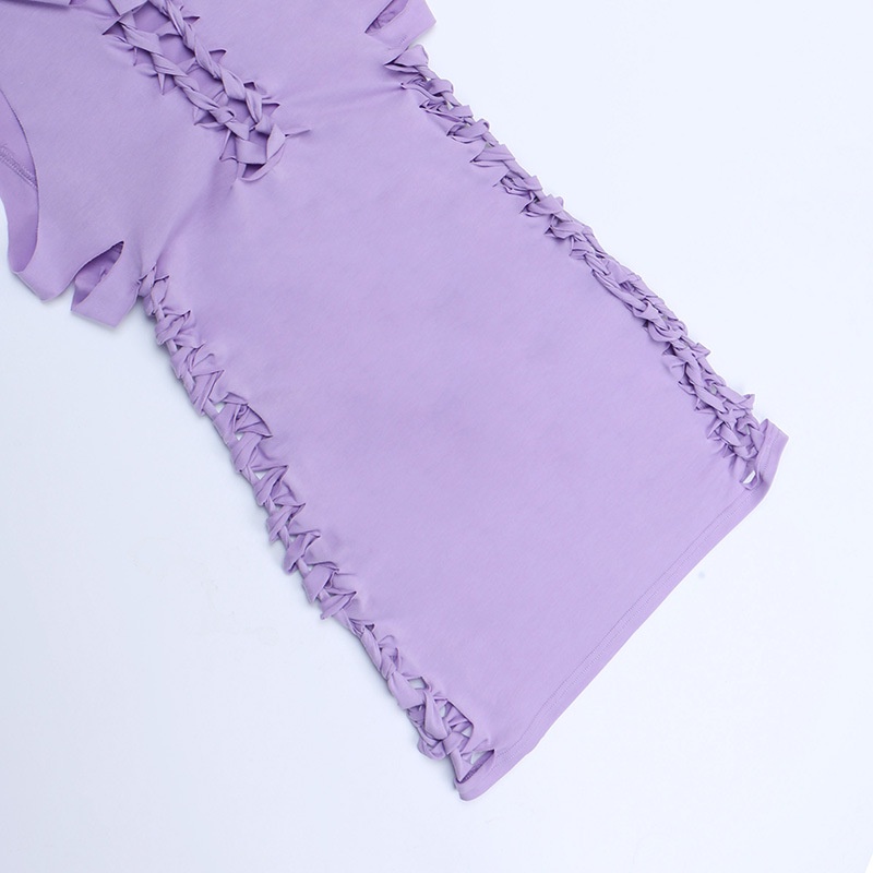 Đầm Sát Nách Cổ Tròn Phối Ren Hoa Thiết Kế Quyến Rũ