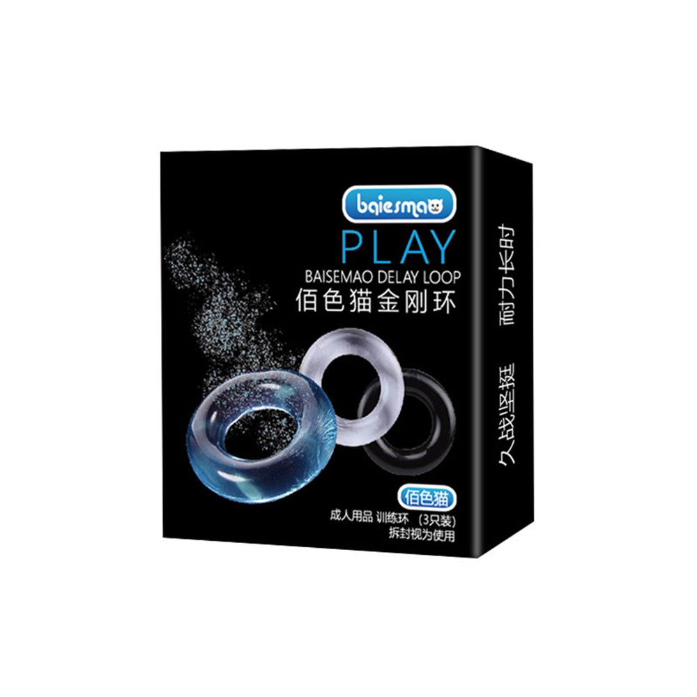 Bộ 3 vòng đeo_silicon mềm kéo dài quan tinh cho nam xuất hệ hỗ trợ tăng cường chống_ra_sớm 3 bi