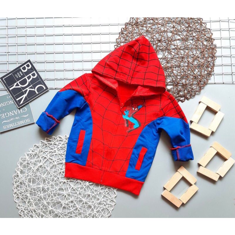 áo khoác bé trai chất cotton da cá in hình siêu nhân 3d hàng bán shop( theo size)