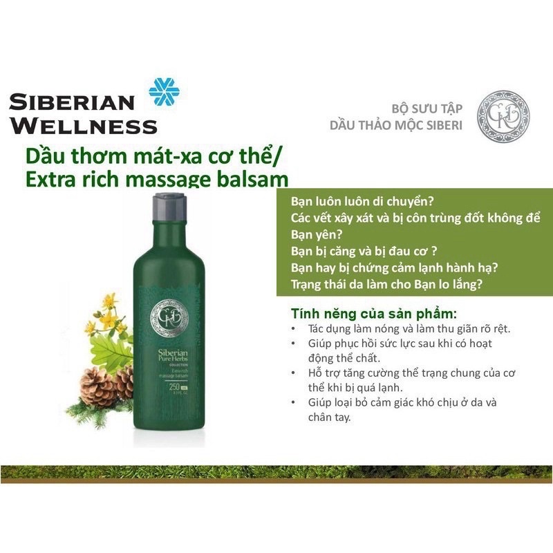 Dầu thảo mộc Balsam - hỗ trợ giảm sốt, ho, viêm mũi , massage cơ thể