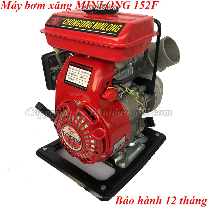 Máy bơm xăng MINLONG 152F Bơm Nước Dùng Xăng Trong Tưới Tiêu Ruộng Vườn Công Suất 2000W