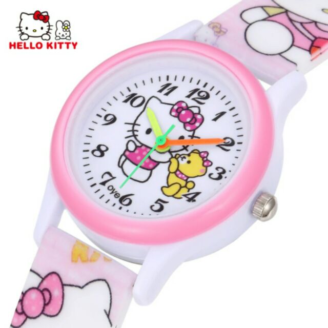 Combo Đồng hồ kèm nón kết hello kitty cho bé | BigBuy360 - bigbuy360.vn