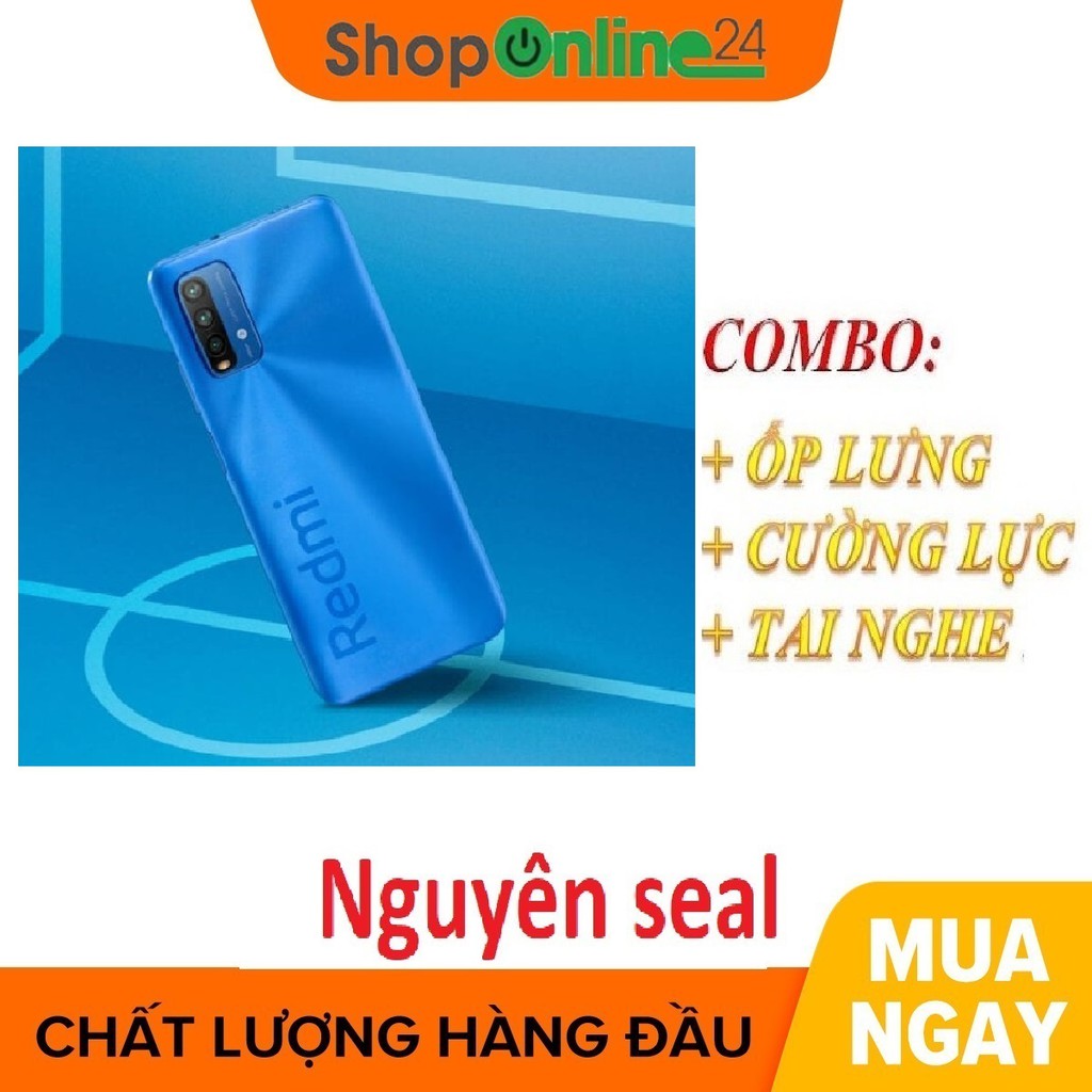 Combo Điện thoại Xiaomi Redmi Note 9 4/128 Chip Snap  662 (phiên bản 4G) + Ốp lưng + Cường lực + Tai nghe | BigBuy360 - bigbuy360.vn