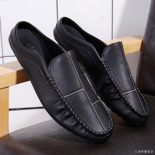 Giày Lười Da Mềm Phong Cách Quân Đội Cho Nam