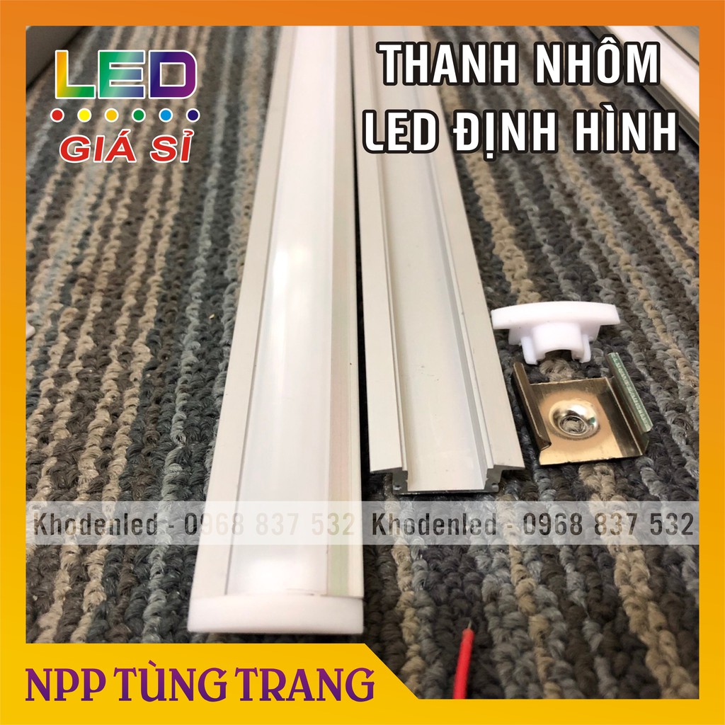 Thanh nhôm led định hình - thanh nhôm dùng cho led dán, led thanh 12v trang trí nội thất