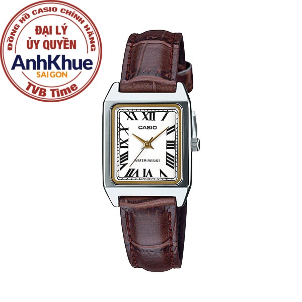 Đồng hồ nữ dây da Casio chính hãng Anh Khuê LTP-V007L-7B2UDF