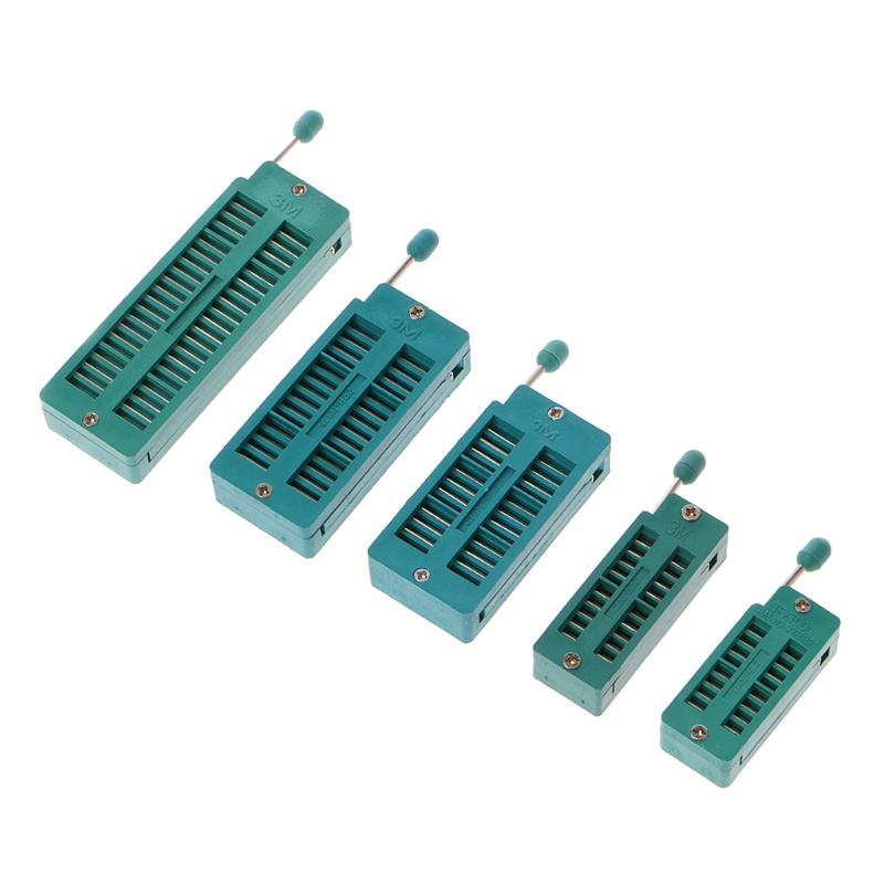 Ổ Cắm Kiểm Tra DIP Màu Xanh Lá 16 20 24 28 40 Pin 2.54MM