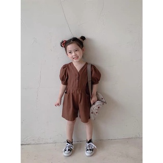 Set bộ đũi nâu ngắn tay cho bé gái