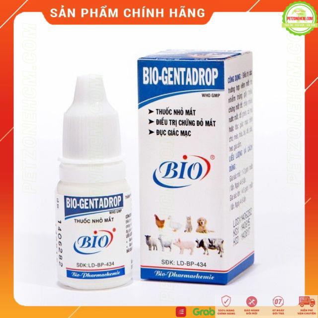 Thuốc nhỏ mắt Bio Genta Drop chữa chứng mắt đỏ,chảy nước mắt,ghèn,đục giác mạc trên chó mèo